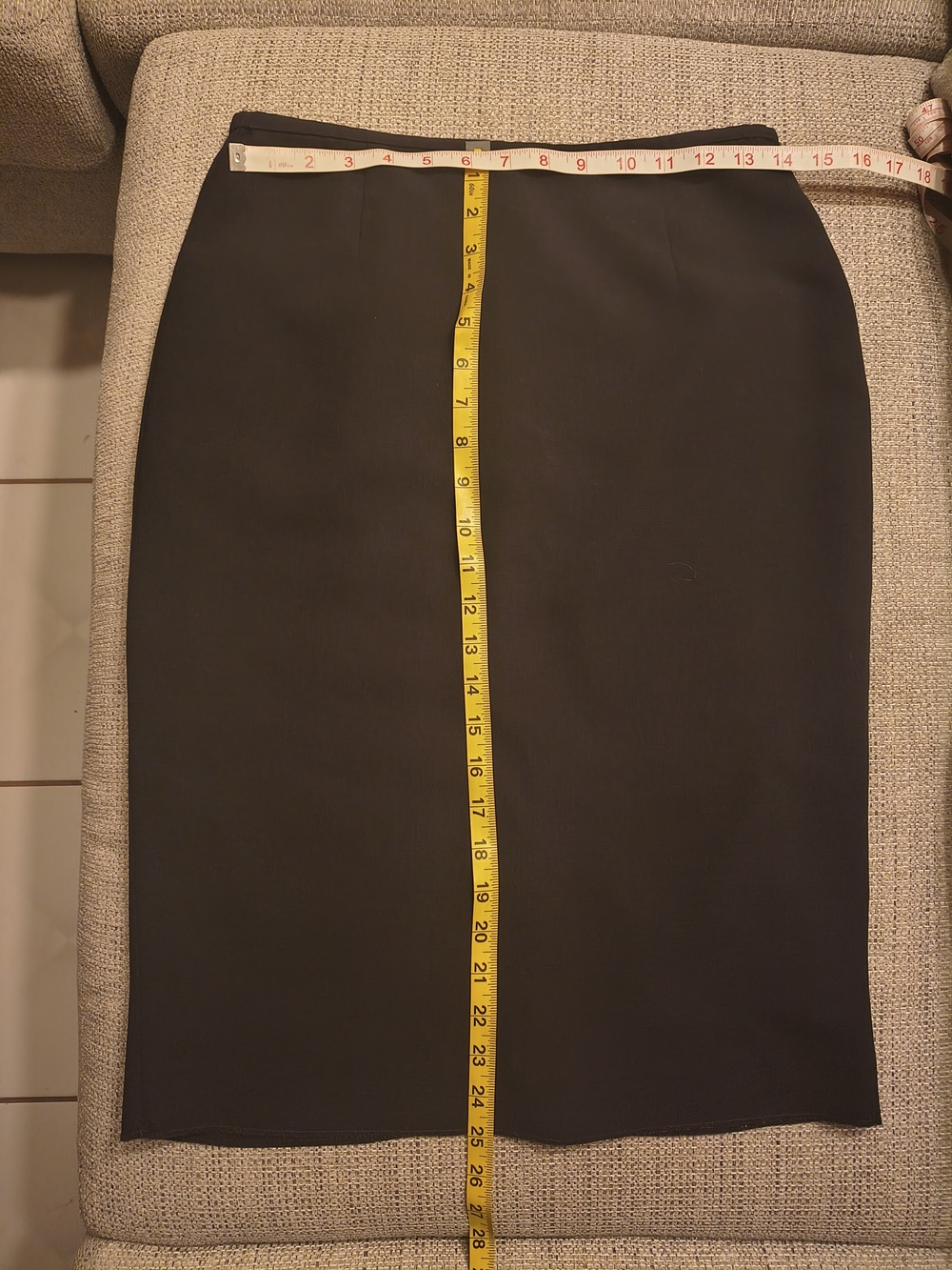 Calvin Klein Black Stretch Pencil Skirt